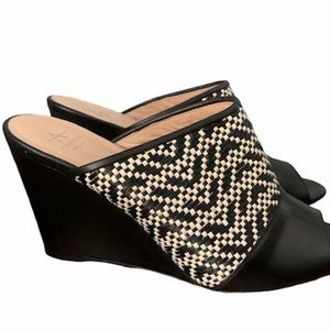 Aquatalia Vero Cuoio Woven  Wedge Sandals Size 10